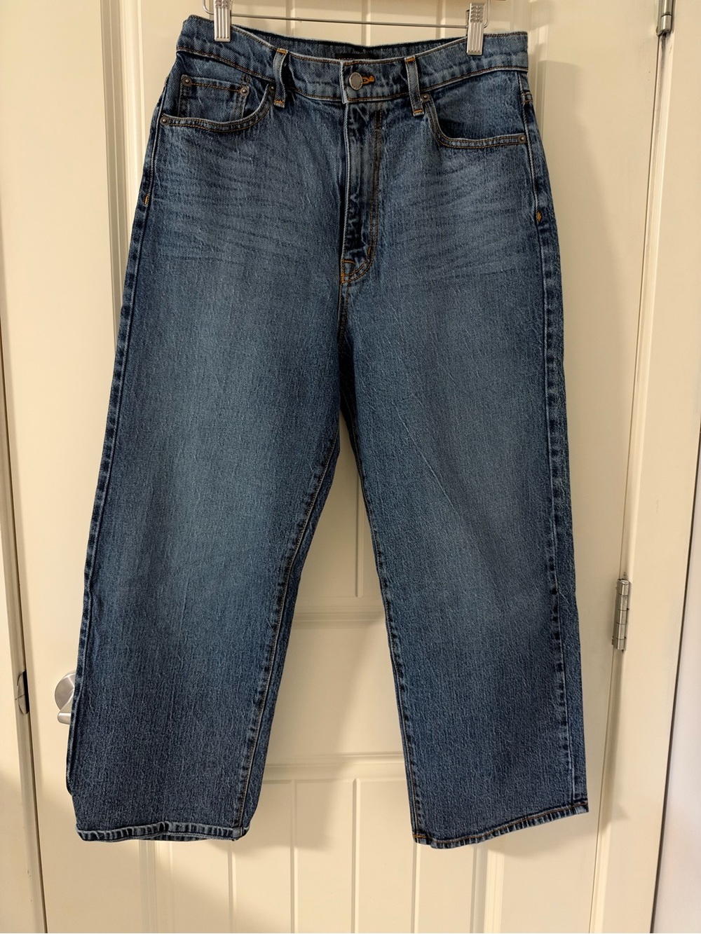 Wide Leg Women's Denim Jeans in Medium Blue